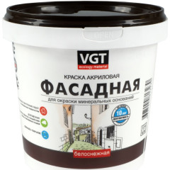 Краска в/д VGT 1180 акрил. Фасадная Белоснежная1,5 кг