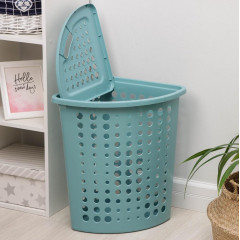 Корзина для белья 45 л угловая «Молетта», бирюзовая (5365584)