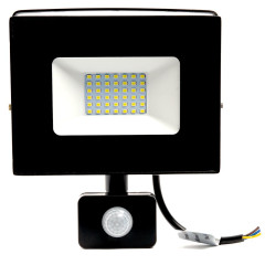 Прожектор (LED) 50Вт 4750лм дневн. 6400К IP65 Feron с датчиком движения LL-908