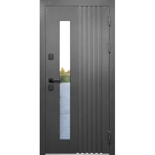 Дверь метал. Luxor Termo Рейка Стеклопакет (2050*860, Правая)