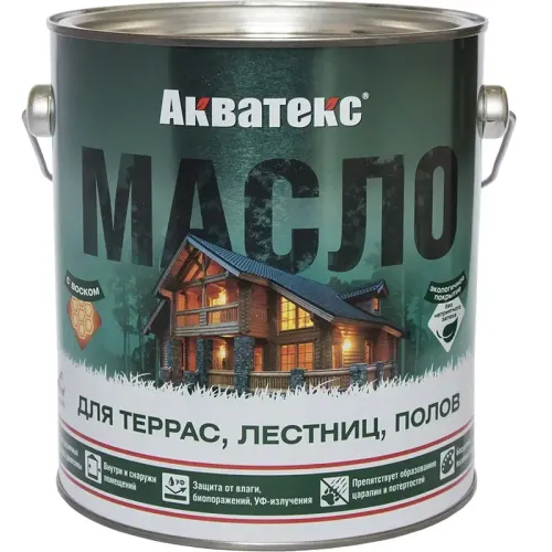 Масло Акватекс  для террас, лестниц, полов Графит 2,5л