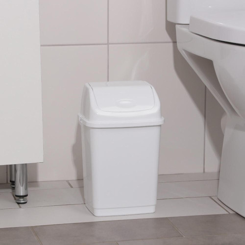 Ведро для мусора РУССПЛАСТ «Камелия», 4 л, белый (1593580)