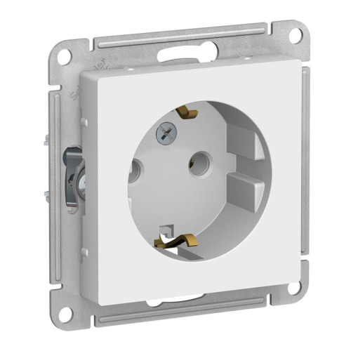 Розетка 2P+Е AtlasDesign белый SchE ATN000143