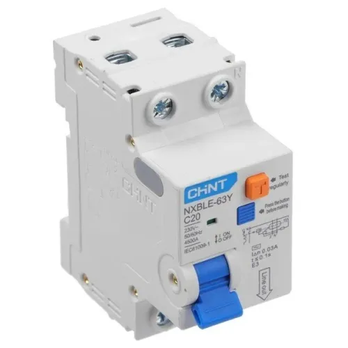 Дифференциальный автомат 2-пол. 20А С 30мА NXBLE-63Y (R) CHINT 105543