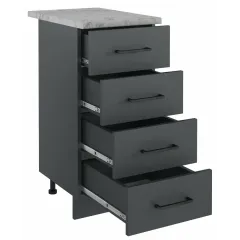 Стол рабочий EVA GOLD 40 графит (4 ящика)