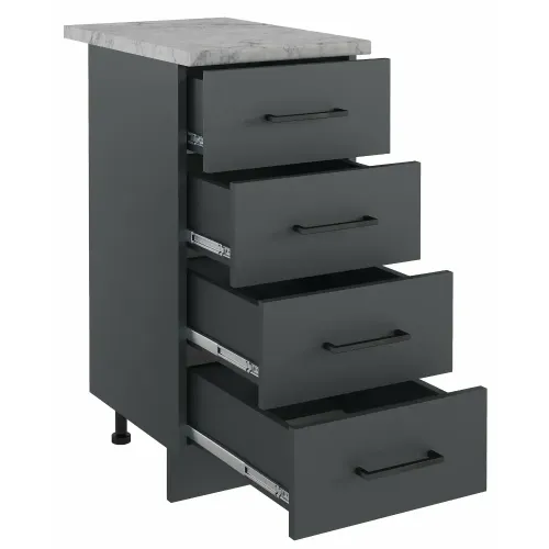 Стол рабочий EVA GOLD 40 графит (4 ящика)