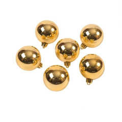 Шары новогодние набор 6шт SYQD-0119156G 6см золото