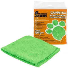 Салфетка РЫЖИЙ КОТ микрофибра 25*25см (М-02ЕСО)