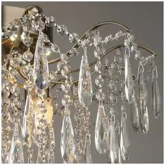 Светильник Люмис E1627/6 AB 6х60W E27+6x3W LED d640 h370 бронза/хрусталь