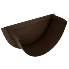 Водосток металлический (RAL 8017) Заглушка правая 110мм