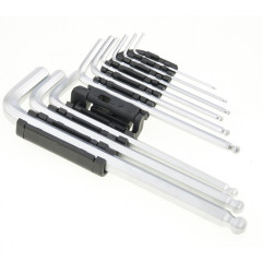 Набор ключей шестигранных MATRIX HEX 9шт удлиненные, сатин., с шаром (1,5–10 мм) (11233)