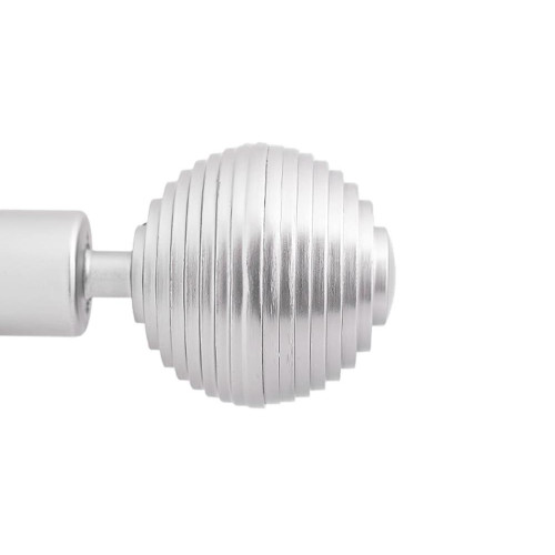 Карниз Ле-Гранд кованный твист 2,0м (1ряд) D25 серебро мат., Дюна