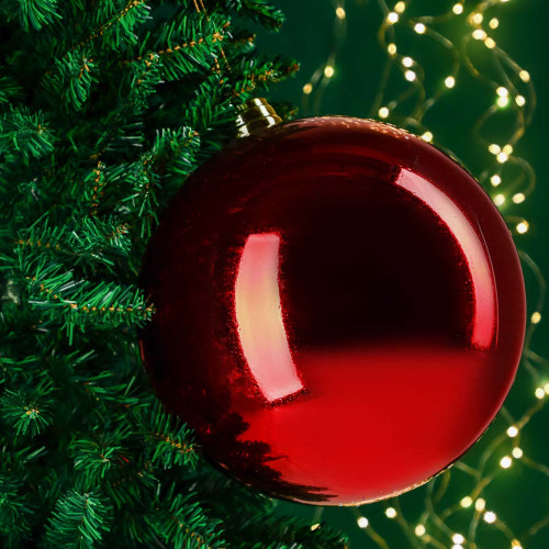 Шар новогодний 20см, красный СНОУ БУМ (372-620)