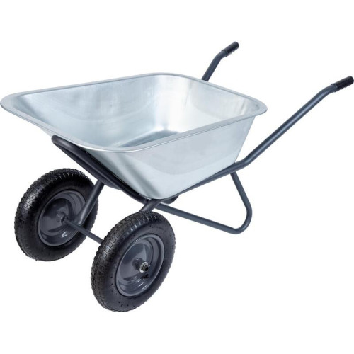 Тачка садово-строительная 110л/220кг 2 колеса, черная