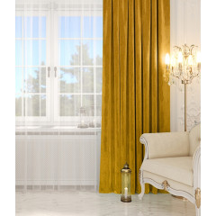 Портьера Ле-Гранд Бархат 180*275 янтарный