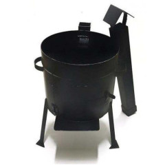 Печь для казана с дверцей и дымоходом, 16л (41см)