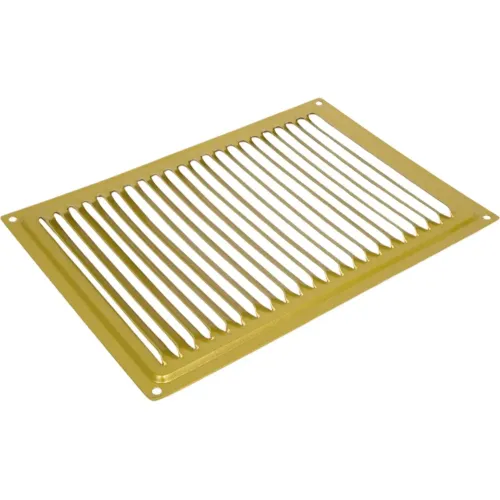 Решетка металлическая с сеткой 170*240ВР золото