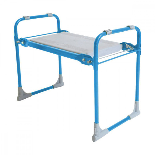 Скамья садовая НИКА складная, пластк. сиденье, голубая (210212)