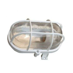 Светильник (ЛН_Е27) 60Вт влагозащ. IP53 овал./прозр. ст./пласт. реш./бел. ВИТЕБСК НБП01-60-002 (13121)