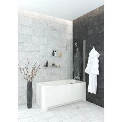 Душевое ограждение на ванну EVA GOLD 90х130см, прозрачное стекло JY70