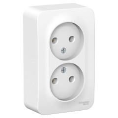 Розетка О/У 2-ая 2P BLANCA бел. SchE BLNRA000211