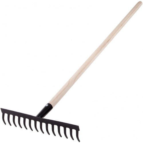 Грабли СИБРТЕХ деревянный черенок 14 зубьев (61742)