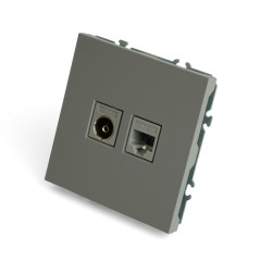 Розетка PC+TV ЭМИЛИ платиново-серый RST00-5106-10