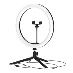 Светильник (LED) 15Вт(800Lm) Селфи D30см USB пульт тренога IP20 Ring Light RL003