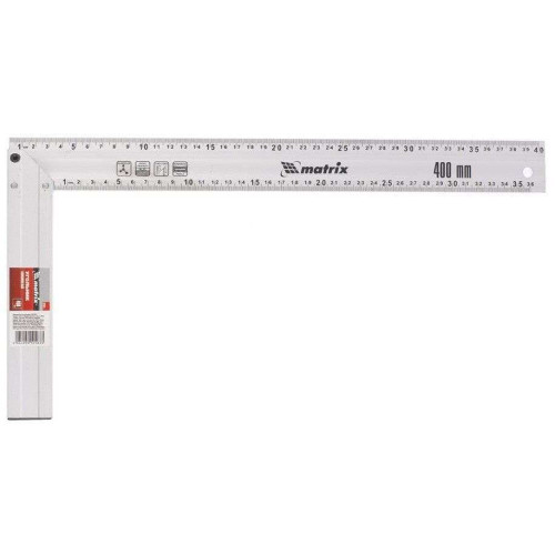 Угольник MATRIX алюминиевый 400 мм (32474)