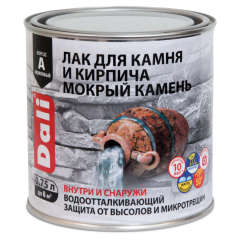 Лак DALI для камня и кирпича Мокрый камень акриловая органорастворимая 0,75 л