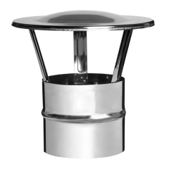 Дымоход зонт-К 0,5мм Ф130 нержавеющая сталь (Феррум)