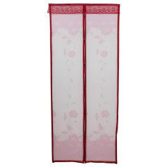 Сетка антимоск. 1-2.sale на дверь на магнитах 100х210см бордо с розами (681878)