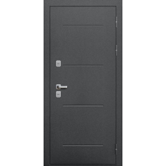 Дверь метал. Isoterma 11 см Серебро/Эмалит белый Зеркало (2050*960, Правая)