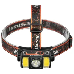 Фонарь налобный FOCUSray 1324 акку 18650 1200мАН,200 люмен,цифровой дисплей,USB кабель.