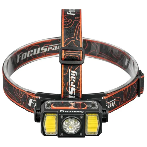 Фонарь налобный FOCUSray 1324 акку 18650 1200мАН,200 люмен,цифровой дисплей,USB кабель.