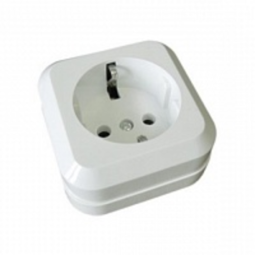 Розетка О/У 2P+Е TDM белая Ладога SQ1801-0015