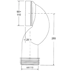 Фановая труба для унитаза McAlpine MRWC15