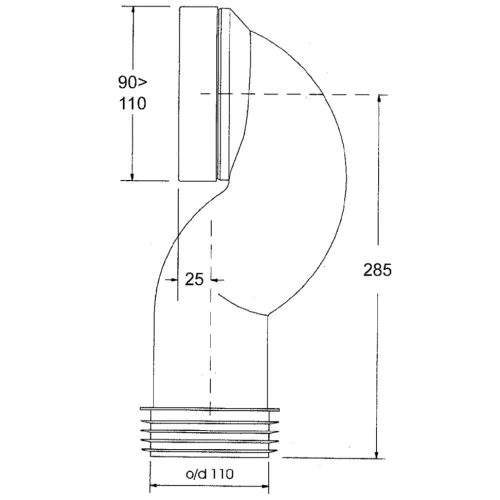 Фановая труба для унитаза McAlpine MRWC15
