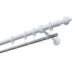 Карниз+шина d28 белый (пластик) 300см Ле-Гранд (5)