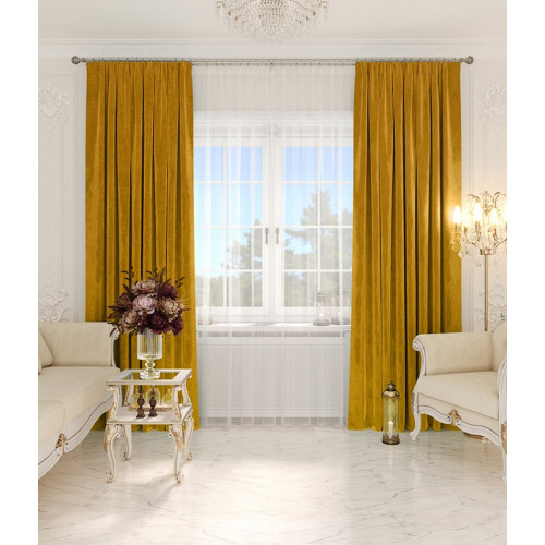 Портьера Ле-Гранд Бархат 180*275 янтарный