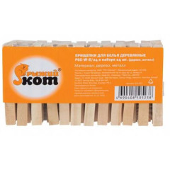Прищепки РЫЖИЙ КОТ деревянные 24шт (PEG-W-S/24)
