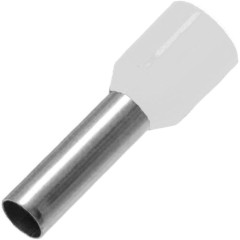 Наконечник штыревой втулочный изолир. 10мм х 12мм белый  Е1012  (51673)