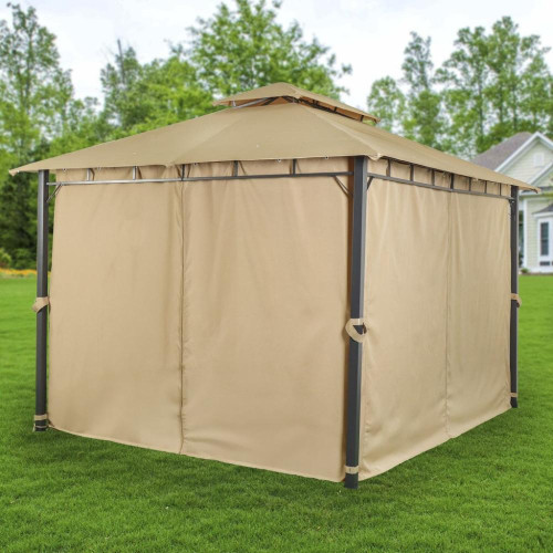 Шатер Green Days 3,21х2,56х3м с москитной сеткой 4-х угольный, двойная крыша, песочный KT-G034-orig (486649)