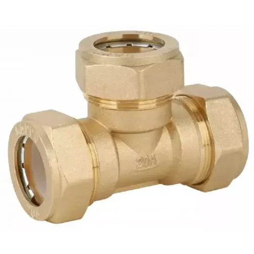 Тройник обжимной латунный GAPPO ф 20х20х20 мм