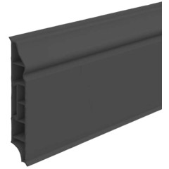 Плинтус фигурный 80мм 2,2м ИдеалДюра (ИД-ПФ80 093 Графит)