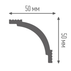 Плинтус потолочный ПЛИНТЭКС U 50/50 (84)