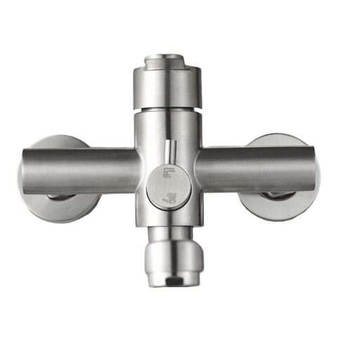 Смеситель для ванны EVA GOLD Монтес с лейкой и шлангом, нержавейка