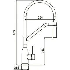 Смеситель для кухни GAPPO G4098-13 с гибким изливом, сатин золотой