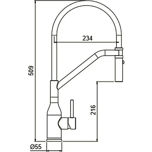 Смеситель для кухни GAPPO G4098-13 с гибким изливом, сатин золотой