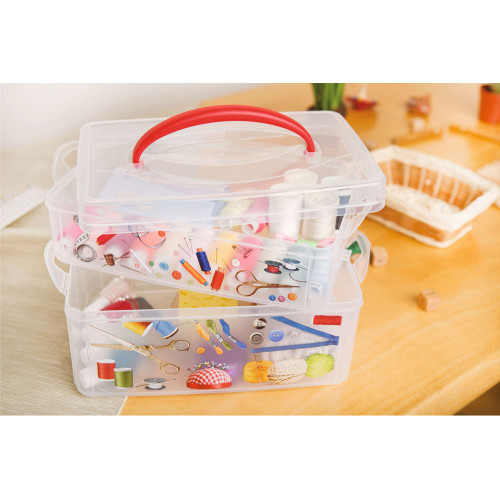 Контейнер ART BOX с ручкой и декором 2 секции (208939)